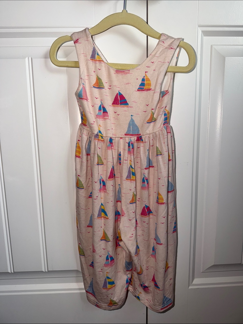 Sweet honey sailboat bamboo romper 2T
